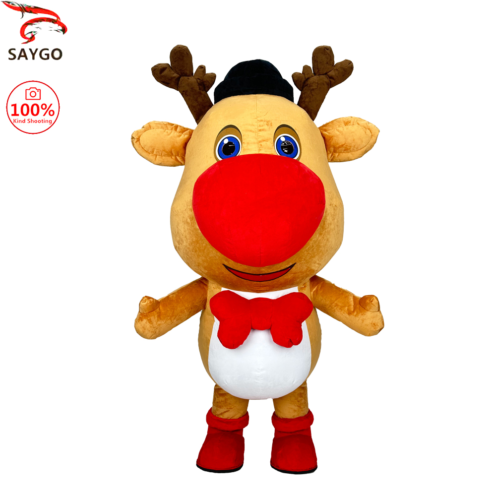 Halloween Costume Adult - SAYGO-Disfraz inflable de felpa con ciervo