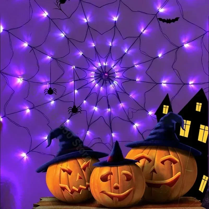 Guirnalda de Luces de Telaraña - Spider Web Halloween Decoration reseña y precio