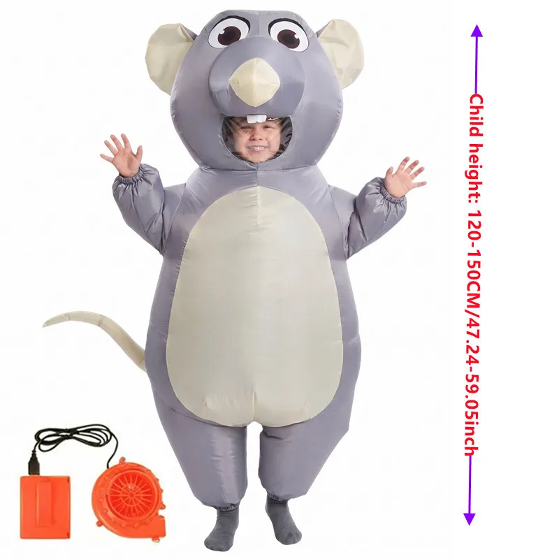 Disfraz de ratón gris inflable - Halloween Costume Kids reseña y precio
