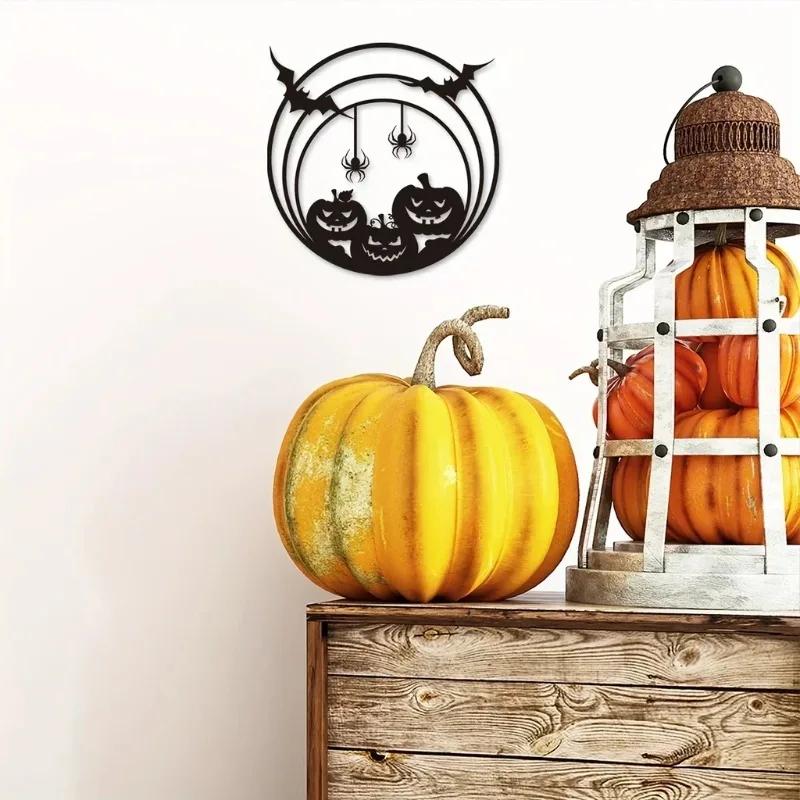 Decoración de pared metálica p - Spider Web Halloween Decoration reseña y precio