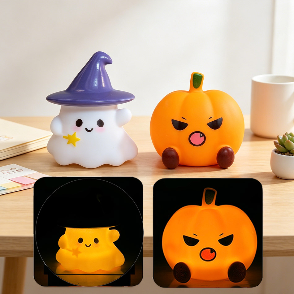 Lámpara Nocturna de Silicona c - Halloween Pumpkin Decor Led reseña y precio