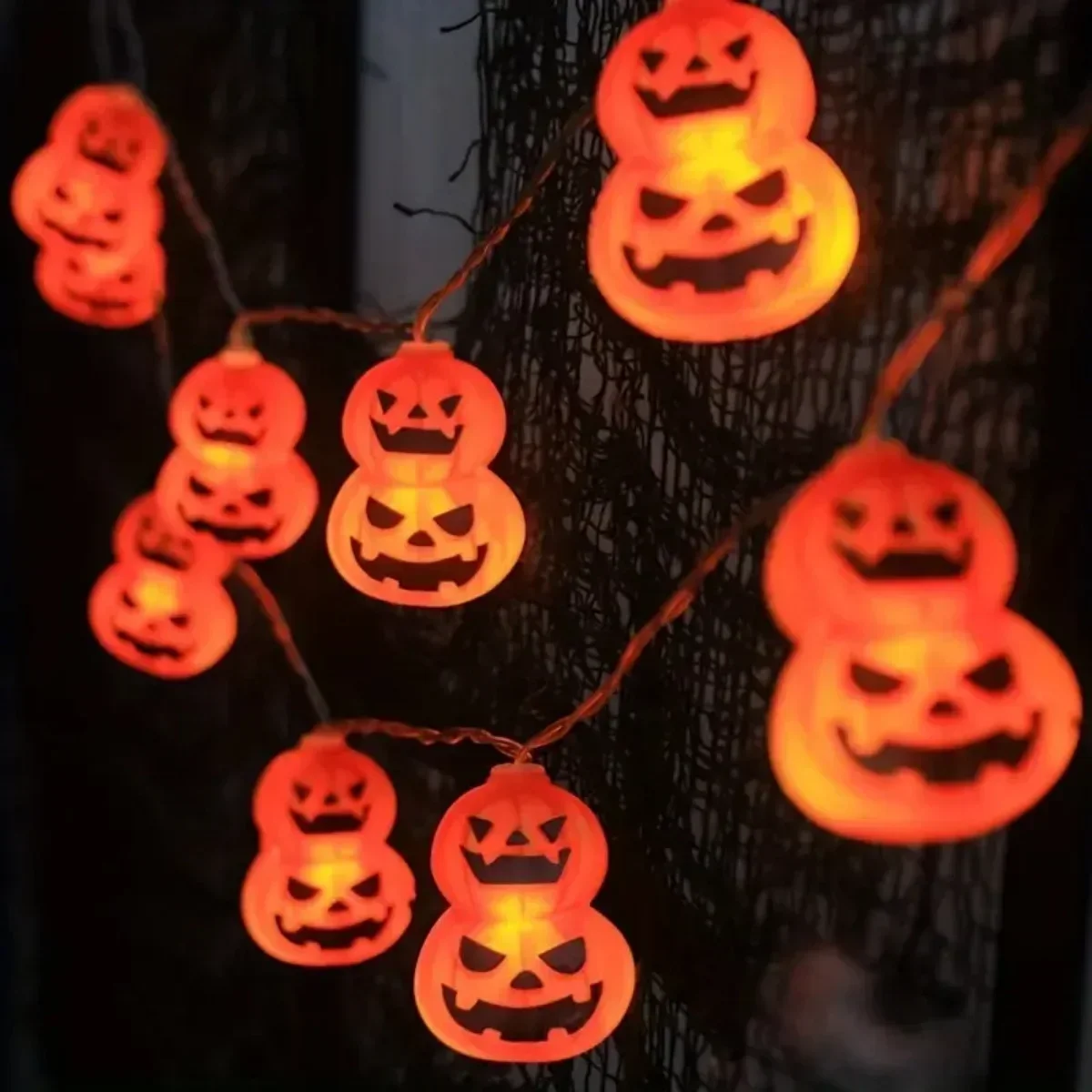 Guirnalda de luces con forma d - Halloween Led String Lights Orange reseña y precio