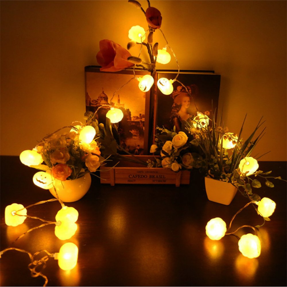 Guirnalda de luces LED de cala - Halloween Led String Lights Orange reseña y precio