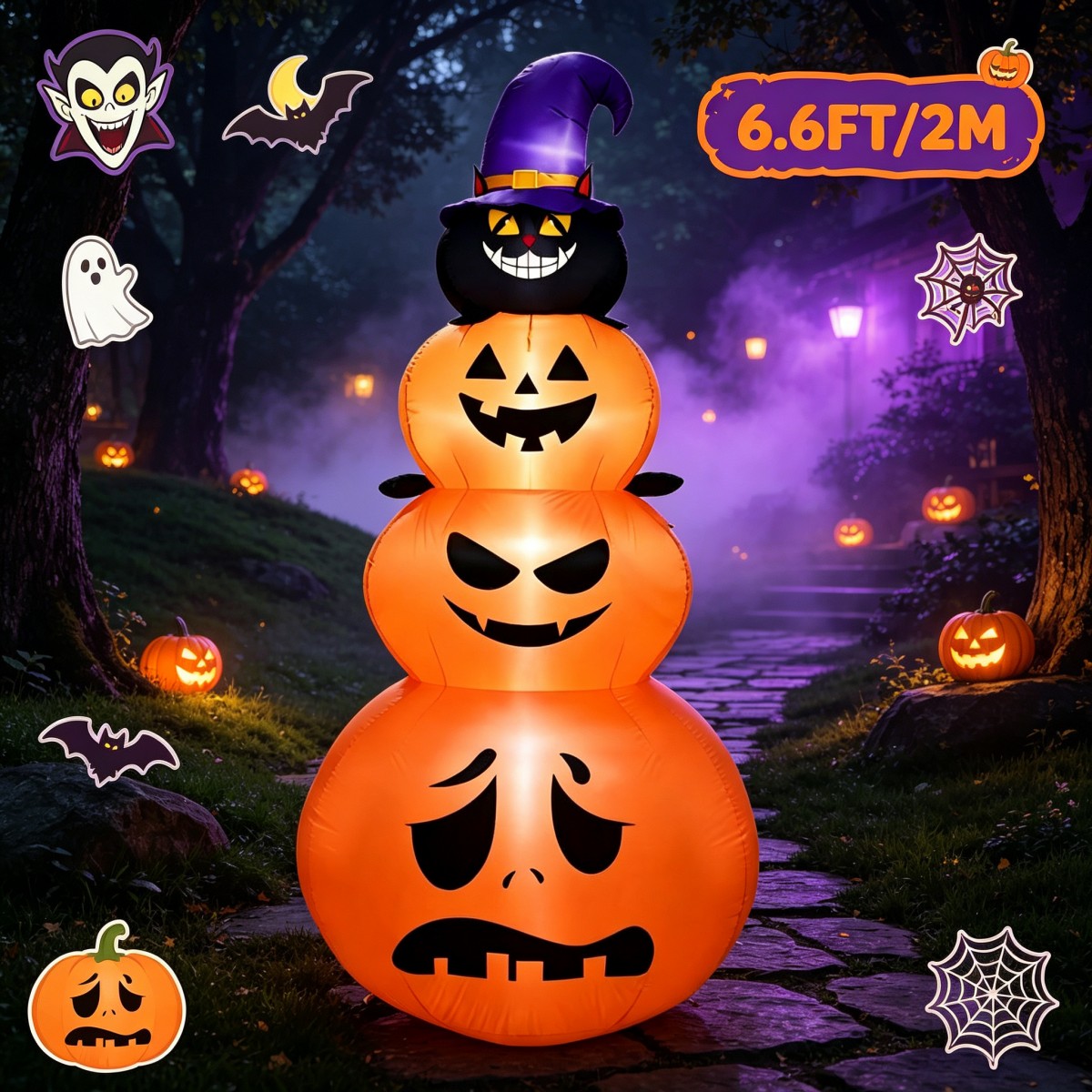 Decoraciones Navideñas para Ex - Halloween Pumpkin Decor Led reseña y precio