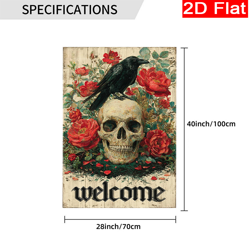 Bandera de jardín con diseño d - Halloween Skeleton Decoration reseña y precio
