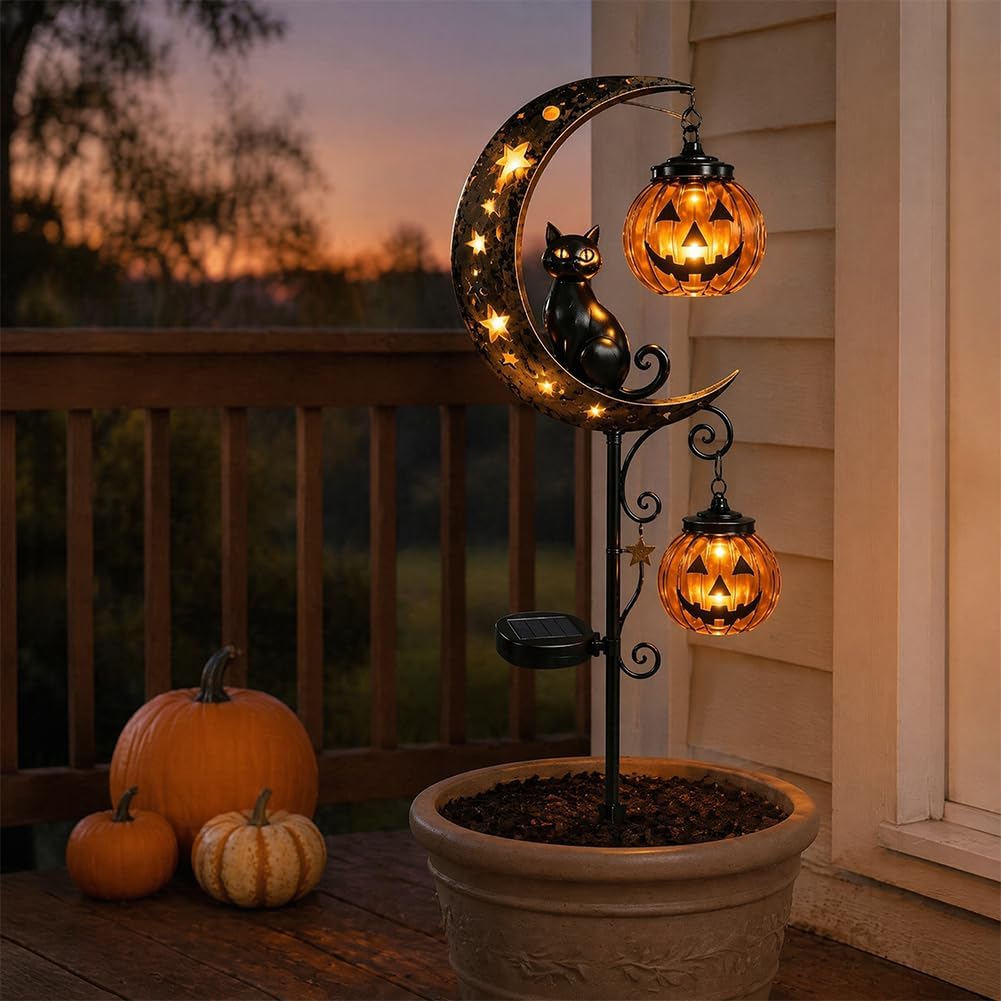 Luz solar para jardín con dise - Halloween Pumpkin Decor Led reseña y precio