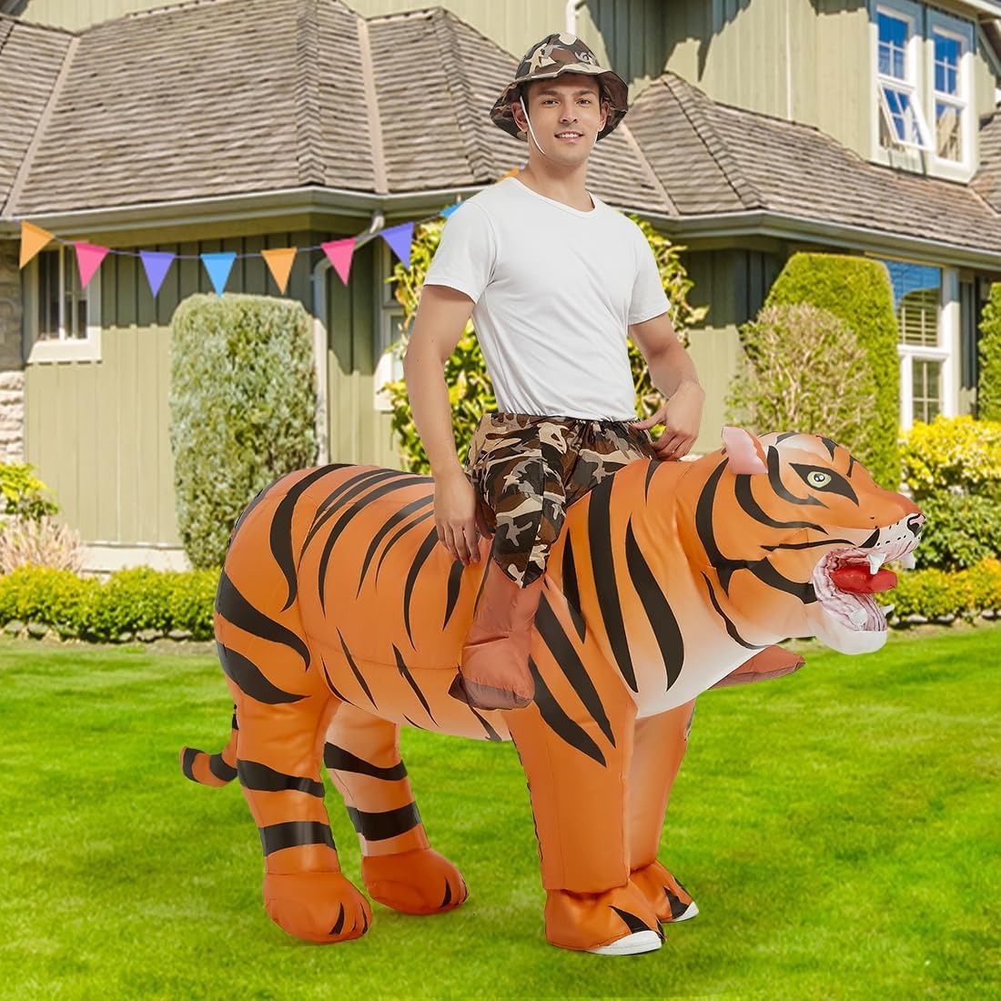 Disfraz de tigre inflable para - Halloween Costume Adult reseña y precio