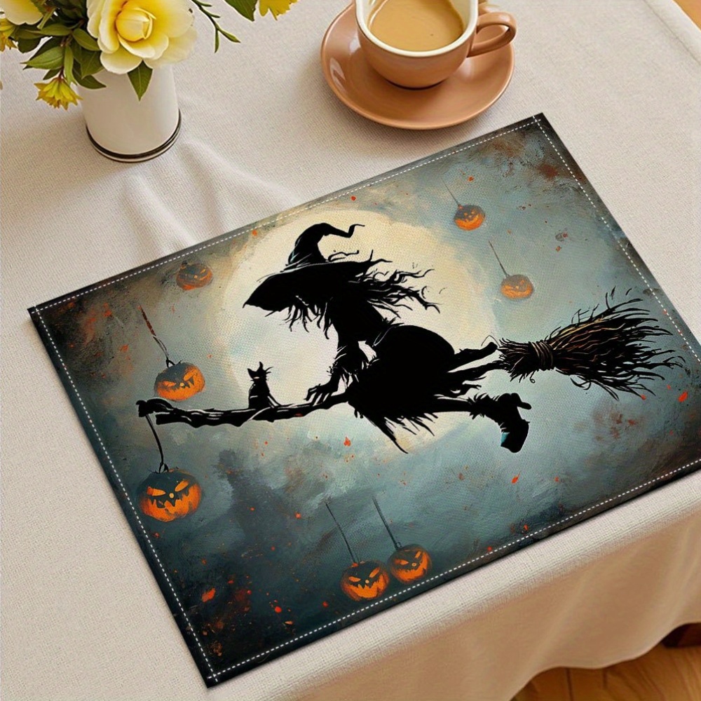 Juego de 4 manteles individual - Pumpkin Lantern Halloween reseña y precio