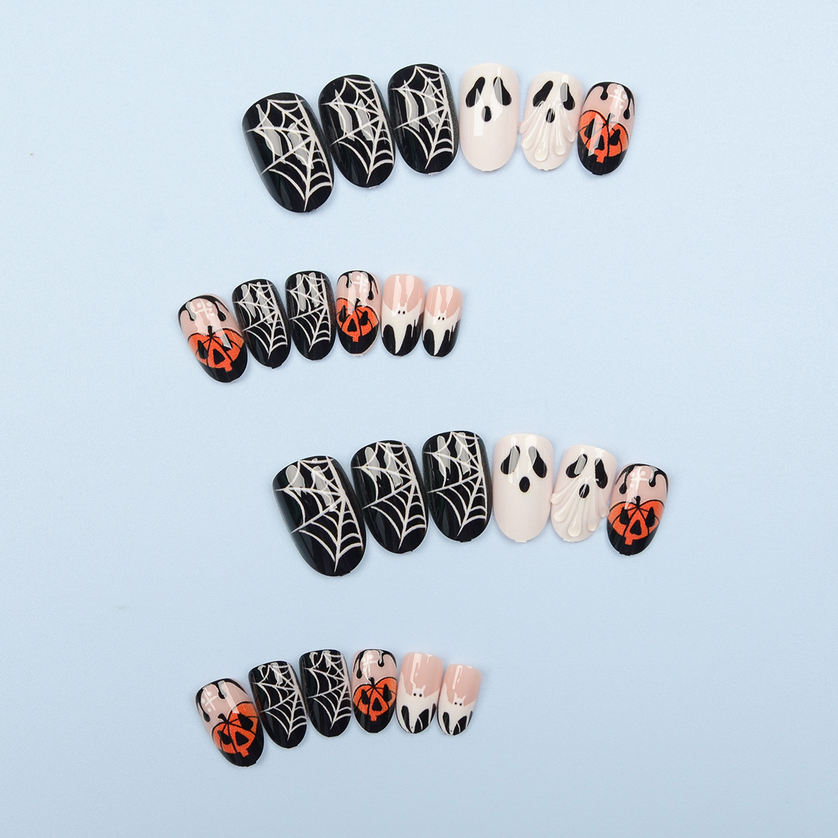 Uñas Postizas de Halloween con - Pumpkin Lantern Halloween reseña y precio